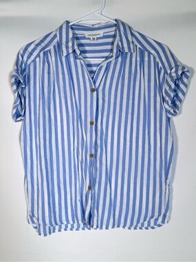 beachlunchlounge Blue & White Striped Shirt XS